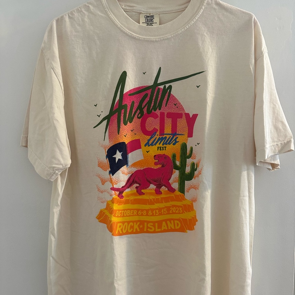Austin City Limits Graphic Tee Comfort Colors Cream 2023